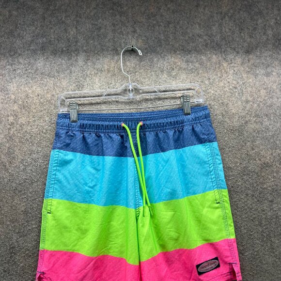 Vineyard Vines Board Shorts Men XS Striped Swim Trunks Multicolor Blue Green - Picture 8 of 10